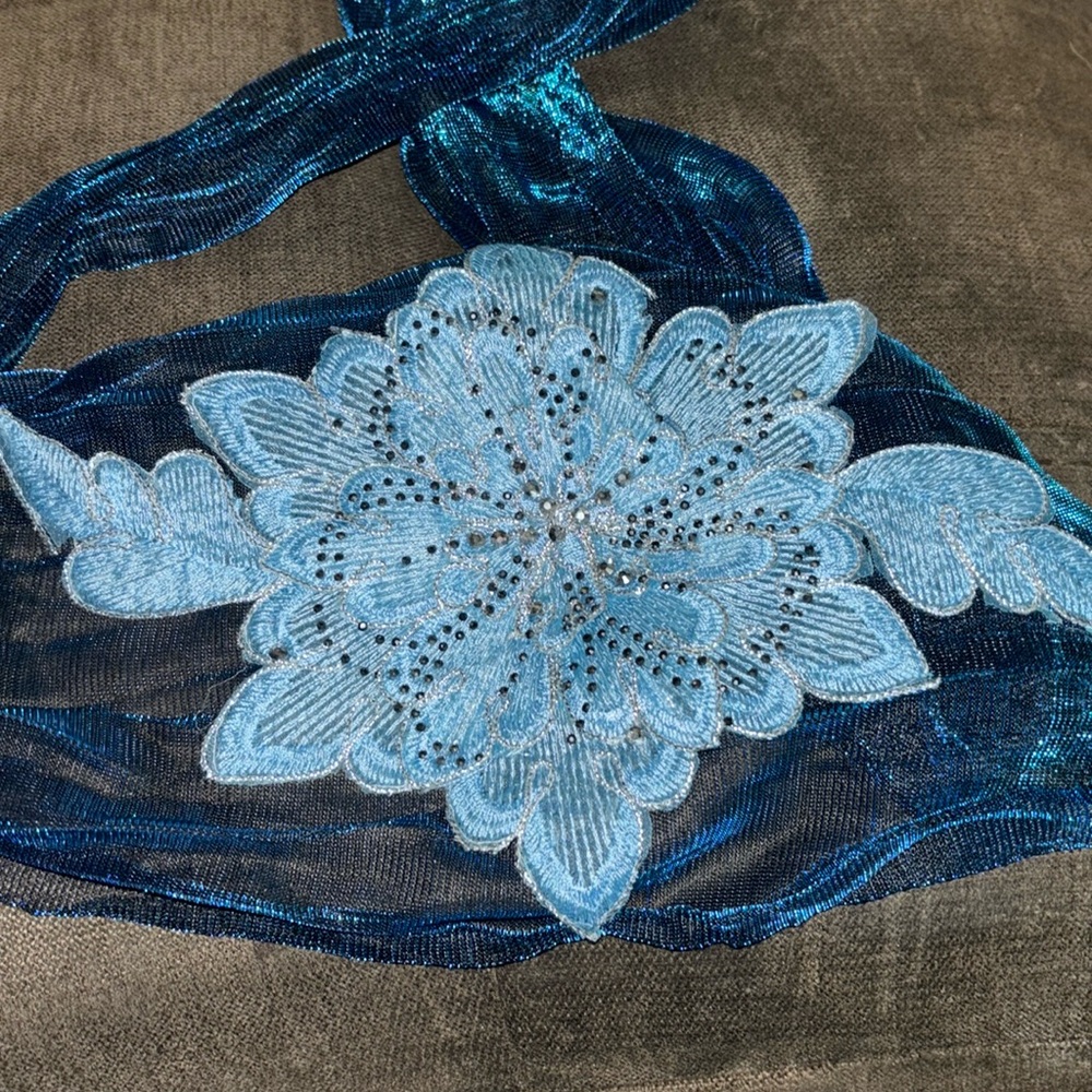 Gorgeous turquoise hair scarf.   NWT